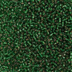 Miyuki Delica 50g Silver Lined Glass Beads, 11/0 Dark Green (DB0148)