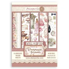 Stamperia A5 Washi Pad 8/Pkg-Romance Forever