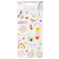 American Crafts Rainbow Avenue Sticker Book-Rose Gold Foil