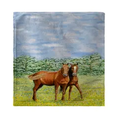 Betsy Drake Two Horses Beach Towel
