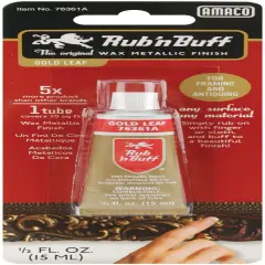 Amaco Rub 'n Buff Metallic Wax Finish .5oz-Gold Leaf