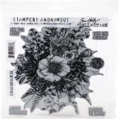 Tim Holtz Cling Stamps 7"X8.5"-Glorious Garden