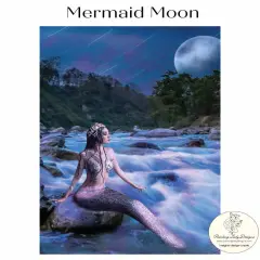 Mermaid Moon Decoupage and Mixed Media Papers (large)