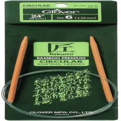 Takumi Bamboo Circular Knitting Needles 24"-Size 6/4mm