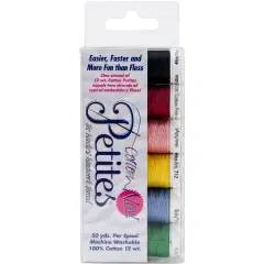 Sulky Sampler 12wt Cotton Petites 6/Pkg-Most Popular Assortment