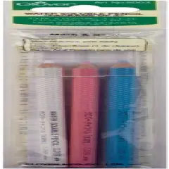 Clover Water-Soluble Pencils-White, Pink & Blue 3/Pkg
