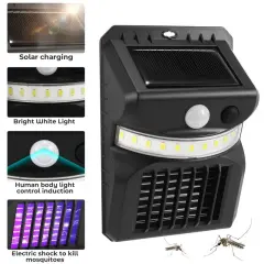 16 LED Solar Mosquito Fly Bug Insect Zapper Killer Trap Lamp Outdoor Wall Light