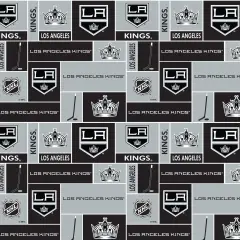 Sykel Enterprises NHL Team Cotton Fabric-Los Angeles Kings Box Design Cotton Quilting Fabric