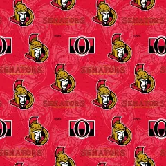 Sykel Enterprises NHL Team Cotton Fabric-Ottawa Senators Tone on Tone Cotton Quilting Fabric
