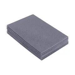 FabricLA Acrylic Felt Sheets for Crafts - Precut 9" X 12" Inches (20 cm X 30 cm) Felt Squares - Use Felt Fabric Craft Sheets for DIY, Hobby, Costume, and Decoration | Grey - 6 Pieces