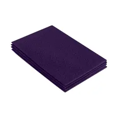 FabricLA Acrylic Felt Sheets for Crafts - Precut 9" X 12" Inches (20 cm X 30 cm) Felt Squares - Use Felt Fabric Craft Sheets for DIY, Costume, and Decoration | Plum - 4 Pieces