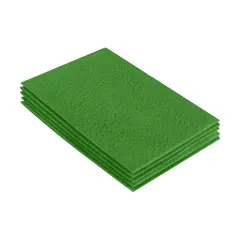 FabricLA Acrylic Felt Sheets for Crafts - Precut 9" X 12" Inches (20 cm X 30 cm) Felt Squares - Use Felt Fabric Craft Sheets for DIY, Hobby, Costume, and Decoration | Green - 5 Pieces