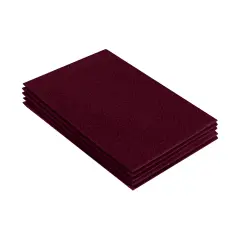 FabricLA Acrylic Felt Sheets for Crafts - Precut 9" X 12" Inches (20 cm X 30 cm) Felt Squares - Use Felt Fabric Craft Sheets for DIY, Hobby, Costume, and Decoration | Burgundy - 5 Pieces