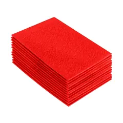 FabricLA Acrylic Felt Sheets for Crafts - Precut 9" X 12" Inches (20 cm X 30 cm) Felt Squares - Use Felt Fabric Craft Sheets for DIY, Hobby, Costume, and Decoration | Hot Orange - 12 Pieces