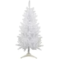 Northlight Medium Canadian Pine Artificial Christmas Tree - 4' - White - Unlit