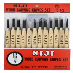 Niji Wood Carving Knives Set 12/Pkg-Assorted Sizes