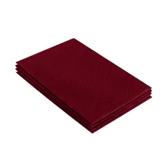 FabricLA Acrylic Felt Sheets for Crafts - Precut 9" X 12" Inches (20 cm X 30 cm) Felt Squares - Use Felt Fabric Craft Sheets for DIY, Hobby, Costume, and Decoration | Dark Red - 4 Pieces