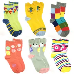 Wrapables Peek A Boo Animal Toddler Socks (Set of 6), XL