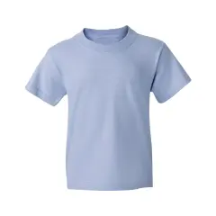JERZEES&reg; Dri Power Youth 50/50 Poly Cotton Crewneck Short Sleeve T-Shirt Light blue