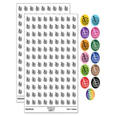 Punch Bowl Doodle 200+ 0.50" Round Stickers Rainbow