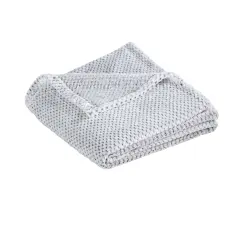 Lightweight Fuzzy Comfy Textured Flannel Blanket | RADYAN&reg; Shadow grey