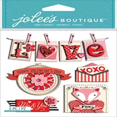 Jolee's Boutique Valentine Words Dimensional Stickers