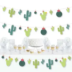 Big Dot of Happiness Prickly Cactus Party - Fiesta Party DIY Decorations - Clothespin Garland Banner - 44 Pieces