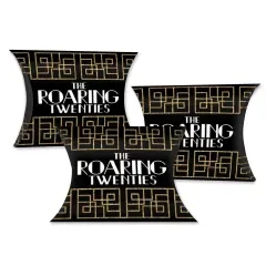 Big Dot of Happiness Roaring 20&rsquo;s - Favor Gift Boxes - 1920s Art Deco Jazz Party Petite Pillow Boxes - Set of 20