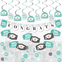 Big Dot of Happiness Medical School Grad - Doctor Graduation Party Supplies Decoration Kit - Decor Galore Party Pack - 51 Pieces