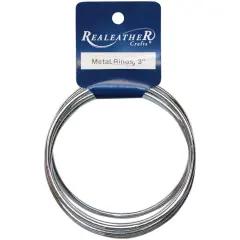 Realeather(R) Crafts Zinc Metal Rings