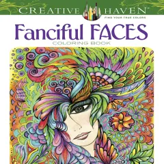 Creative Haven: Fanciful Faces Coloring Book-Softcover