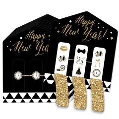 Big Dot of Happiness New Year&rsquo;s Eve - Gold - New Years Eve Party Game Pickle Cards - Pull Tabs 3-in-a-Row - Set of 12