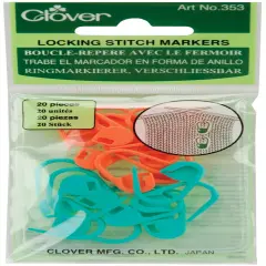 Clover Locking Stitch Markers-20/Pkg
