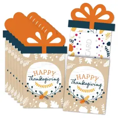 Big Dot of Happiness Happy Thanksgiving - Fall Harvest Party Money and Gift Card Sleeves - Nifty Gifty Card Holders - Set of 8
