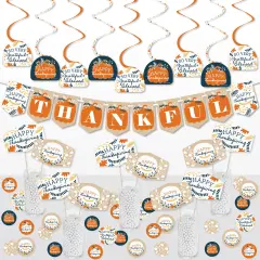 Big Dot of Happiness Happy Thanksgiving - Fall Harvest Party Supplies Decoration Kit - Decor Galore Party Pack - 51 Pieces