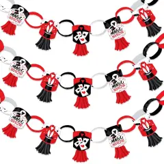 Big Dot of Happiness Ta-Da, Magic Show - 90 Chain Links and 30 Paper Tassels Decoration Kit - Magical Birthday Party Paper Chains Garland - 21 feet