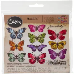 Sizzix Framelits Dies By Tim Holtz 20/Pk-Flutter By