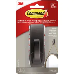 Command Modern Reflections Metal Hook-1 Bronze Hook & 2 Strips