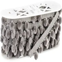 Simplicity Ball Fringe 1-1/8"X12yd-Grey
