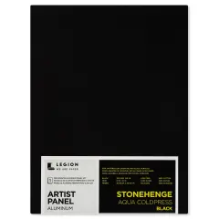 Stonehenge Aqua Coldpress Pre-Mounted Aluminum Panel 12"X16"-Black, For Wet Media