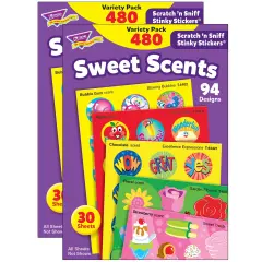 Sweet Scents Stinky Stickers&reg; Variety Pack, 480 Per Pack, 2 Packs