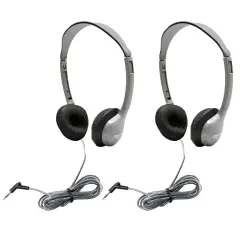 SchoolMate&trade; Personal Stereo Headphone with Leatherette Cushions, Pack of 2