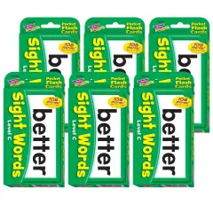 Sight Words &ndash; Level C Pocket Flash Cards, 6 Packs