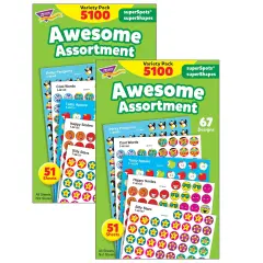 Awesome Assortment superSpots&reg;/superShapes Variety Pack, 5100 Per Pack, 2 Packs