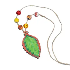 Wood Leaf Necklace Craft Kit (Pack of 12)