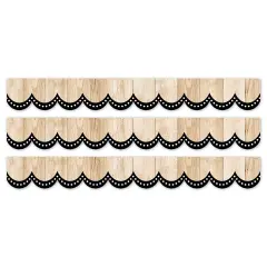 Core Decor Dotted Scallops on Wood EZ Border, 48 Feet Per Pack, 3 Packs