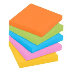 Super Sticky Notes, 3 in x 3 in, Energy Boost Collection, 70 Sheets/Pad, 24 Pads/Pack