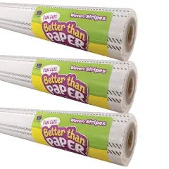 Fun Size Better Than Paper&reg; Bulletin Board Roll, 18" x 12', Woven Stripes, Pack of 3