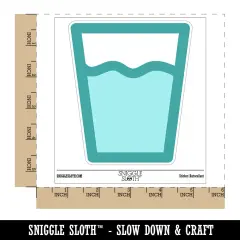 Water Glass Cup Waterproof Vinyl Phone Tablet Laptop Water Bottle Sticker Set - 5 Pack