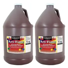 Art-Time&reg; Washable Tempera Paint, Brown, Gallon, Pack of 2